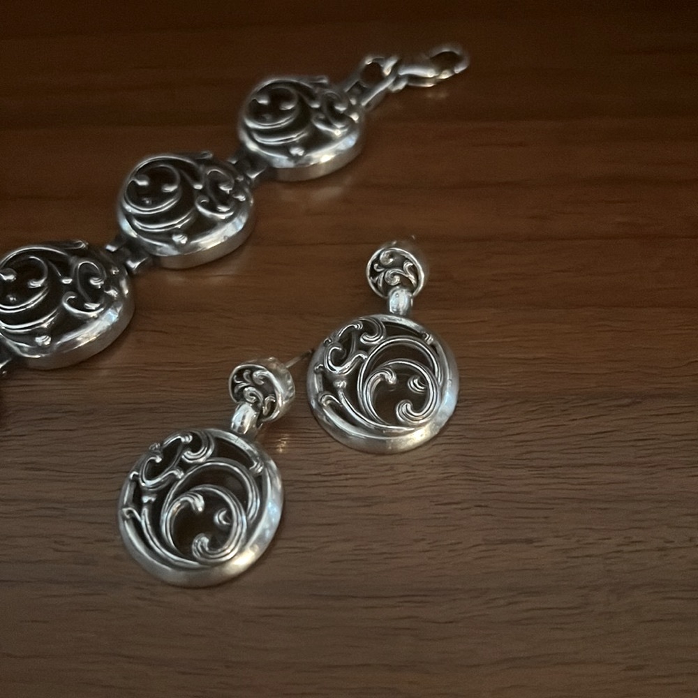Brighton earrings with matching bracelet set